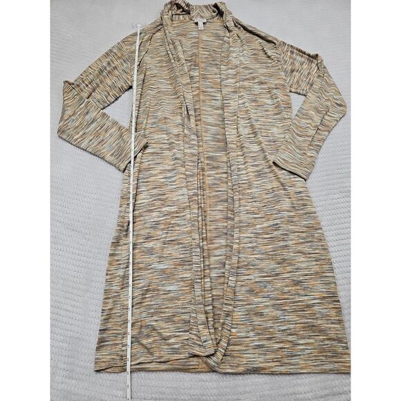 Logo By Lori Goldstein Sweater Womens Large Open Front Duster Length Pockets - Picture 3 of 7